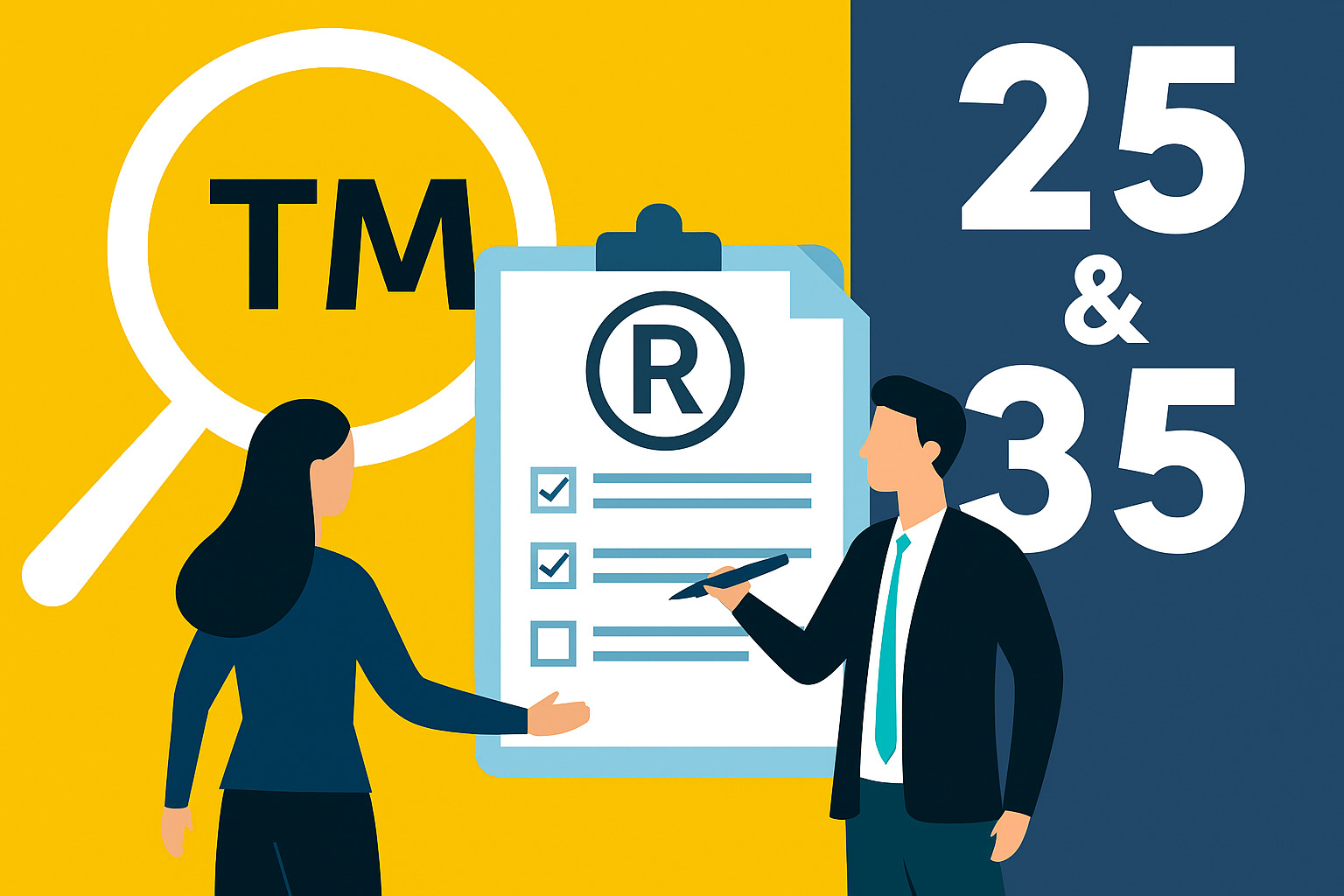 CLASSE 25 E 35 NO INPI – REGISTRO DE MARCAS