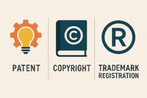 QUAL A DIFERENÇA ENTRE PATENTE, DIREITO AUTORAL E REGISTRO DE MARCA?