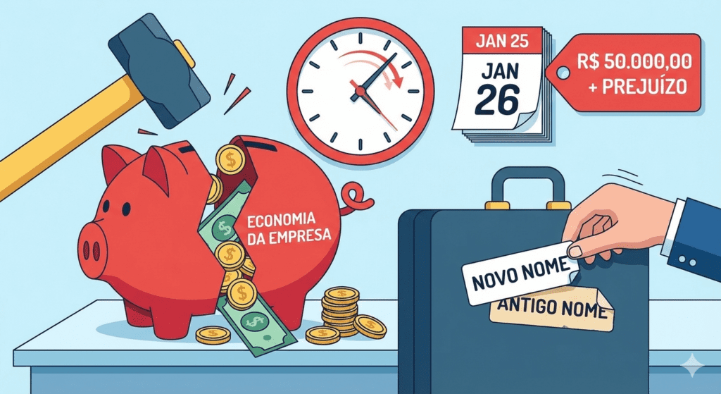 QUANTO CUSTA TER QUE MUDAR O NOME DA SUA EMPRESA DO DIA PARA A NOITE