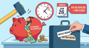 QUANTO CUSTA TER QUE MUDAR O NOME DA SUA EMPRESA DO DIA PARA A NOITE?